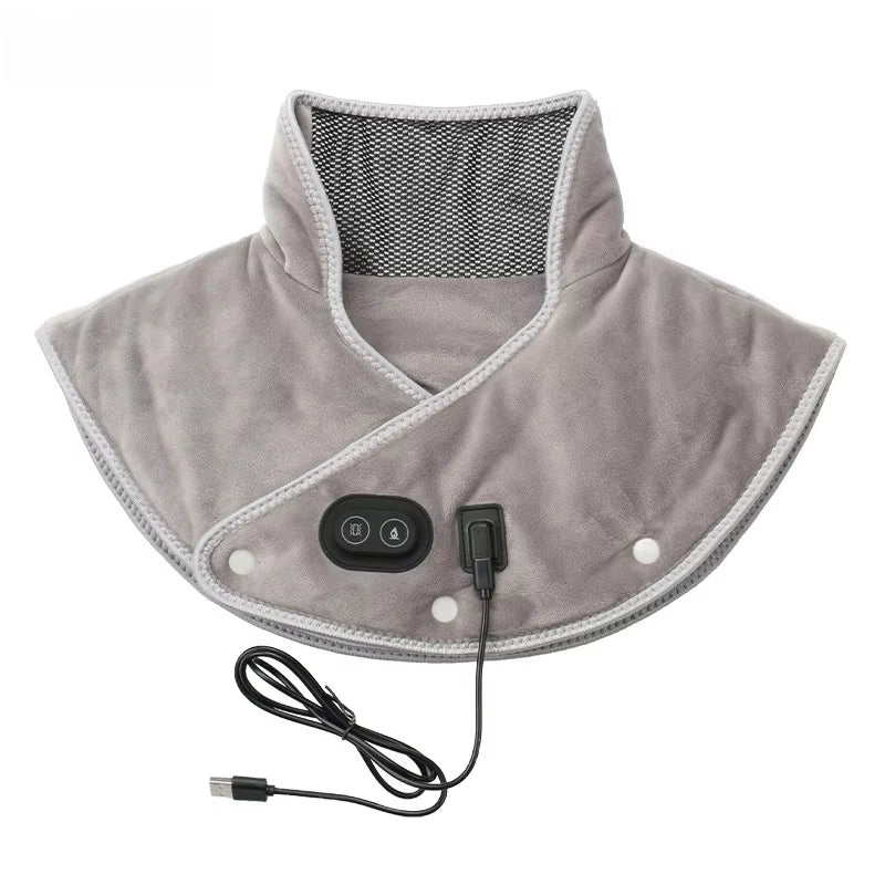 Electric Heating Shoulder Neck Pad Massager USB Cervical Brace Wrap Thermal Compress Relieve Pain Fatigue Warm Back Brace Tool(new)