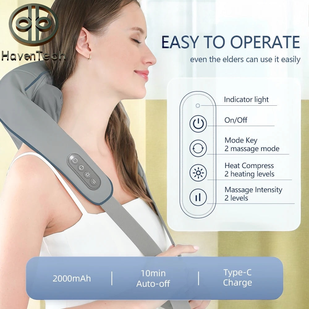 HavenTech wireless neck and back massager